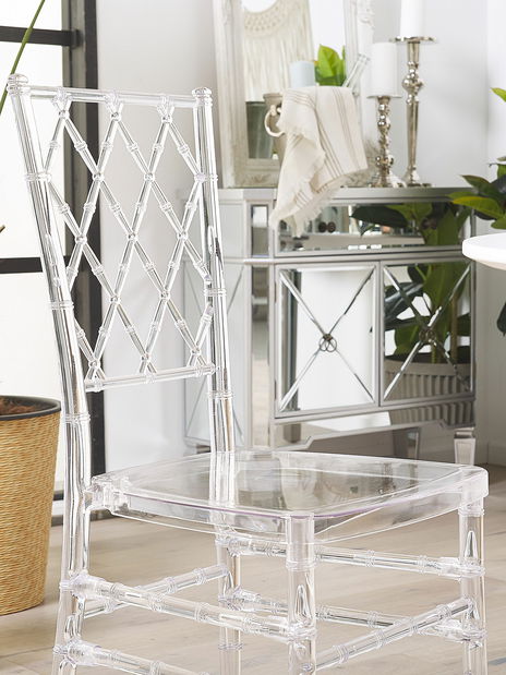 Set 2 buc. scaune sufragerie CLARO (transparent) *vânzare stoc