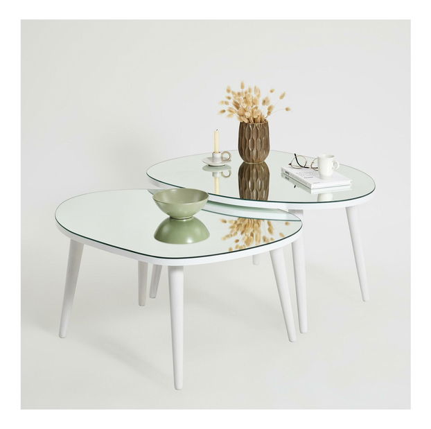 Set stolića za kavu (2 kom.) Gustavo (bijela)