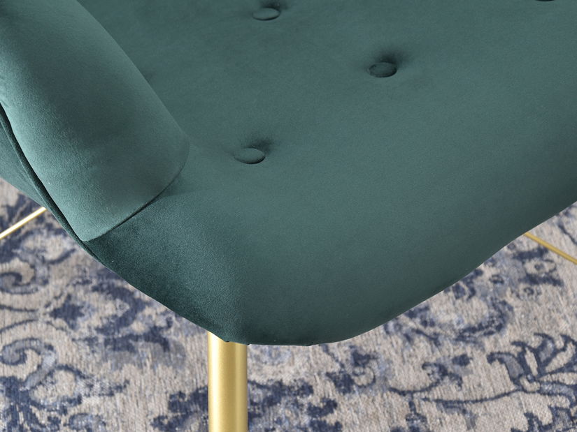 Relaxačné kreslo Dawntawn (zelená + zlatá)