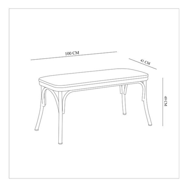 Set mobilier sufragerie Duvasa 20 (alb) (pentru 4 persoane)