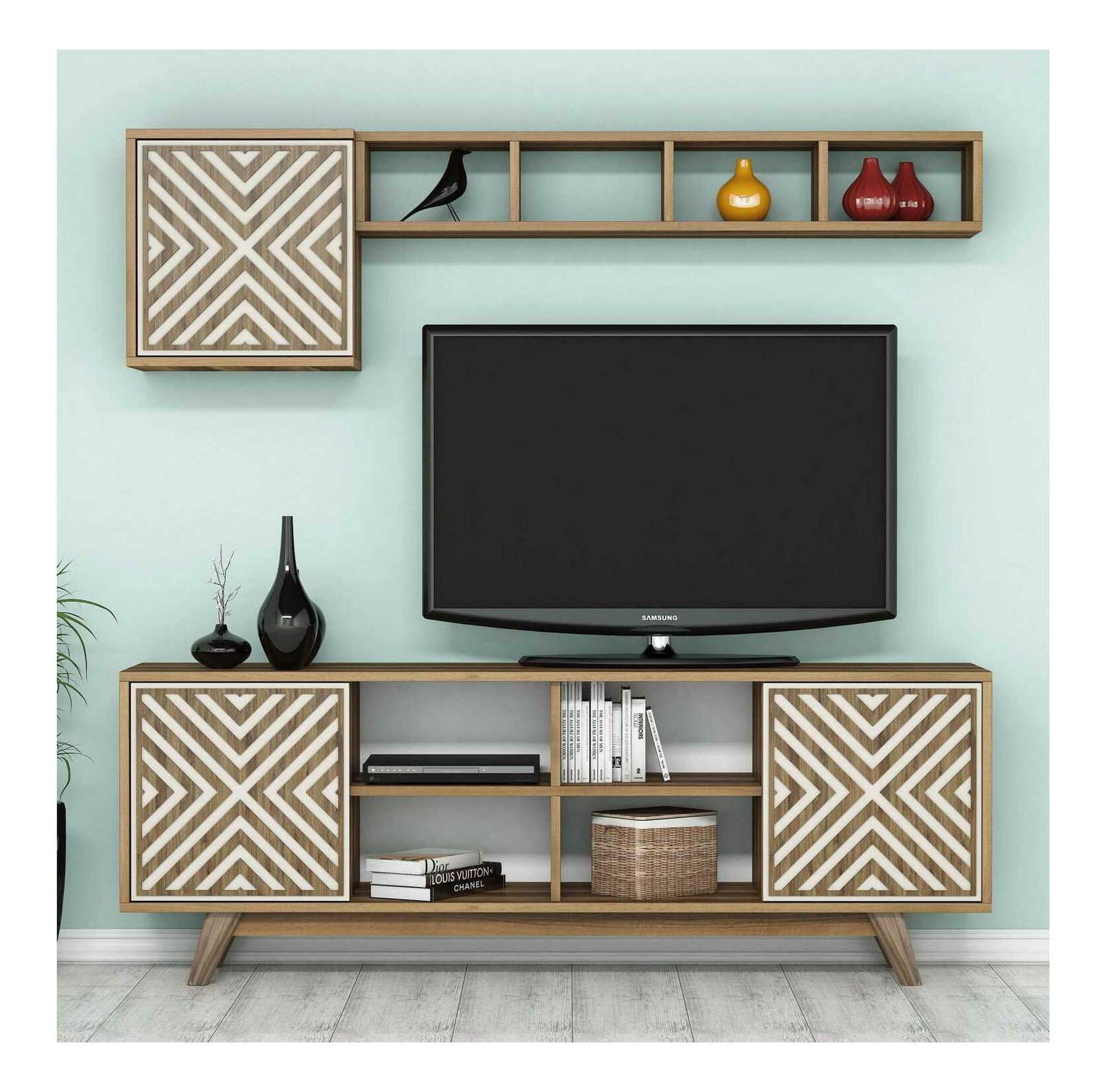 Nappali fal Ivonne (krém + dió)