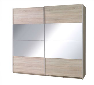 Ruhásszekrény tolóajtókkal Twistral 2 A (szonoma tölgy) (tükörrel)