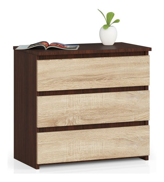 Comodă Cleania CL3 (wenge + Stejar sonoma)