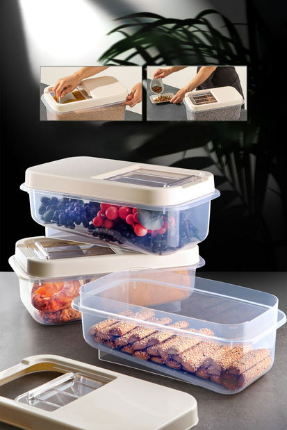 Set recipiente alimente (3 buc.) Mulan 5 (crem)