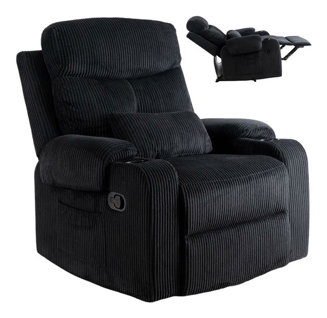 Fotoliu reglabil Trigesimo (negru) 