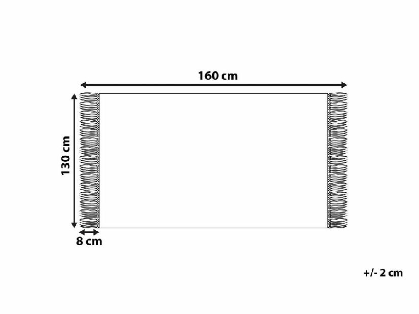 Pléd 160x130 cm TANAMI (textil) (fekete)