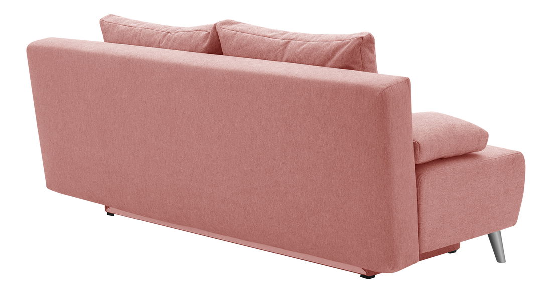 Széthúzható kanapé Pelona (rózsaszín) (tárolóhellyel)