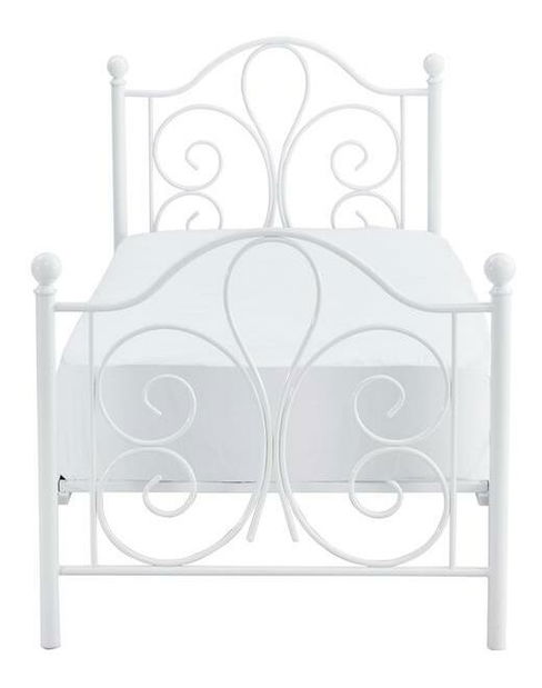 Jednostruki krevet 90 cm Patience (bez madraca) (bijela)