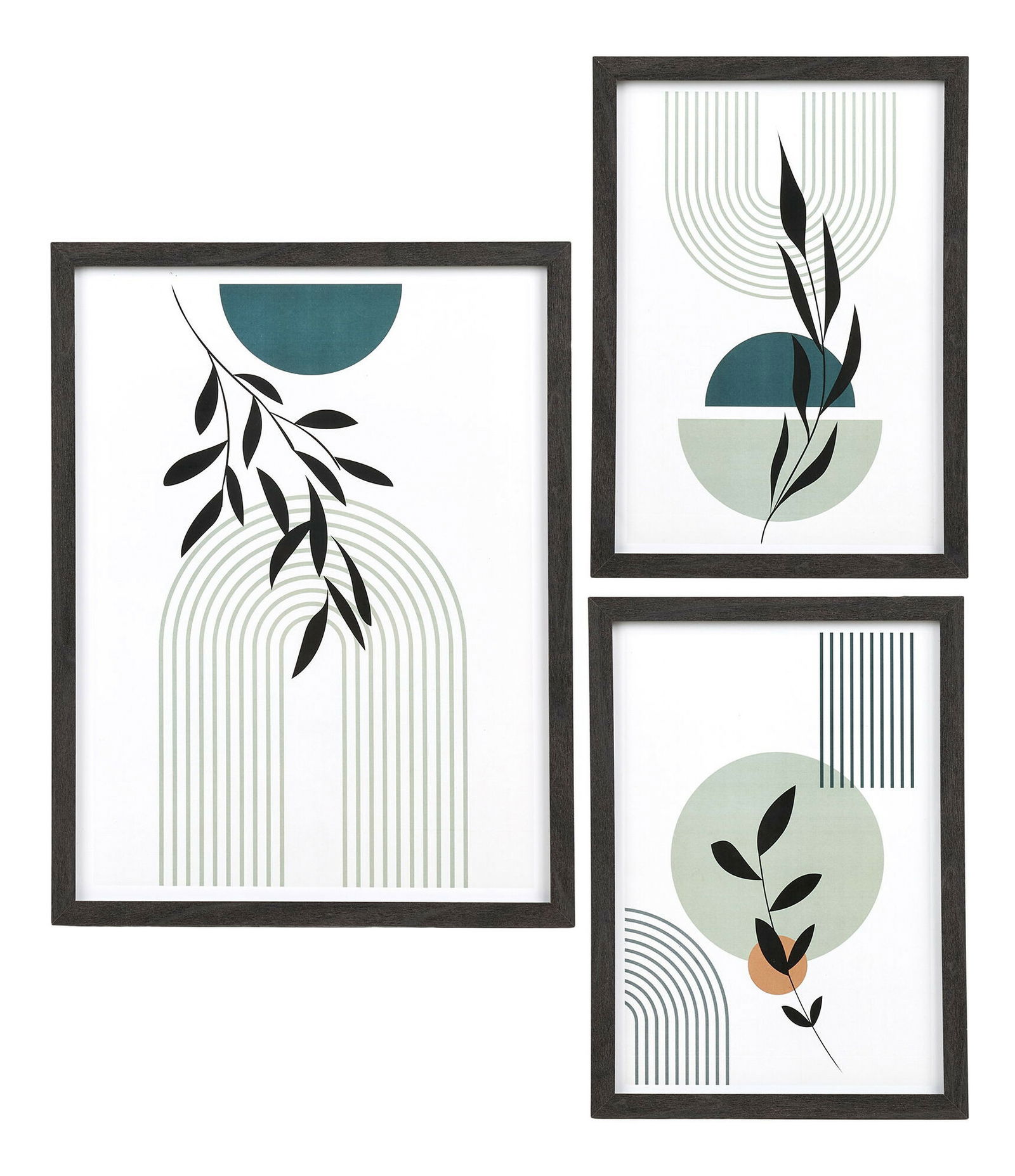 3 darabos festménykészlet Asiravia (fekete)