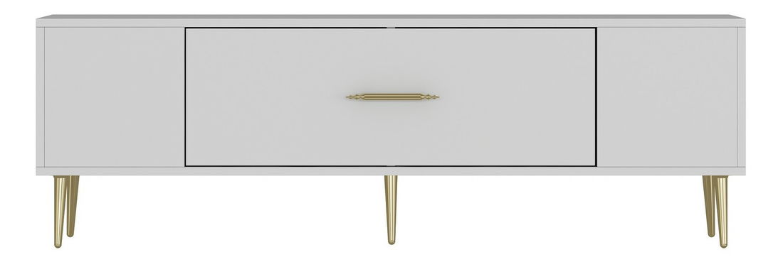 TV szekrény/asztal Dekondino (fehér + arany)