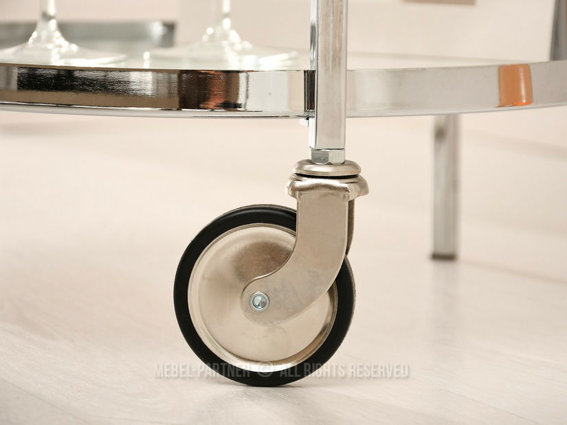 Dohányzóasztal Alfonzo (fehér márvány + króm)