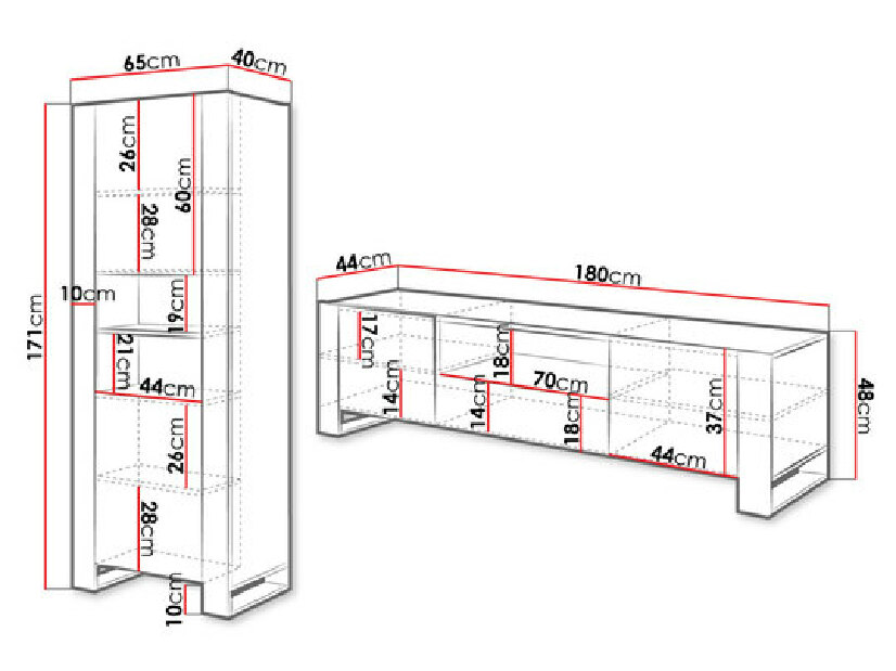 Mobilier living Elexia II (wotan + antracit)