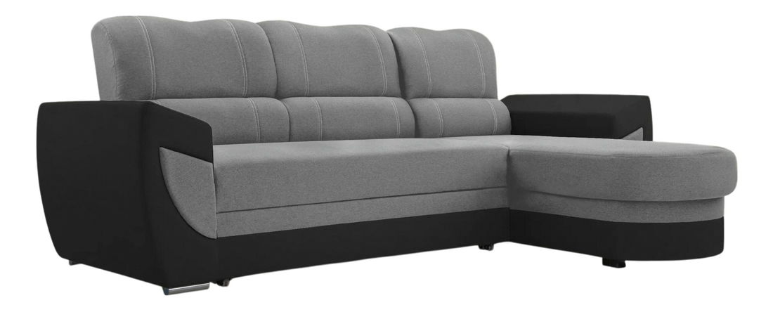 Rohová sedačka Trento (sivá + tmavosivá) (P)