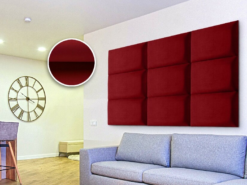 Kárpitozott panel Soundless 40x30 cm (piros)