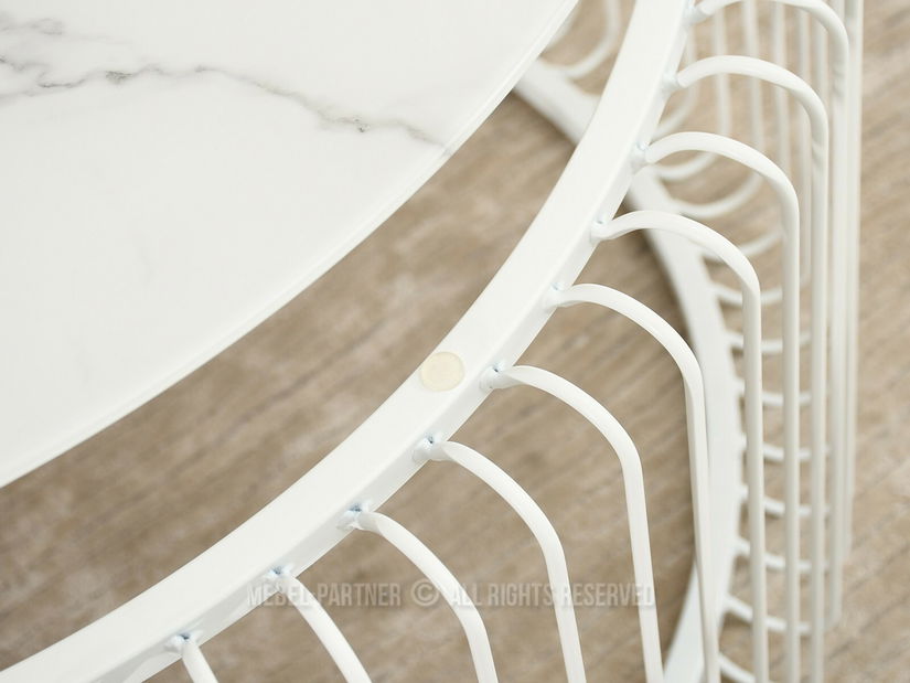 Stolić za kavu Niquel (mramor + bijela)