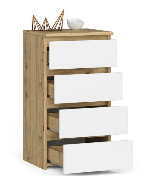 Komoda Cipriano II (dub artisan + biela)