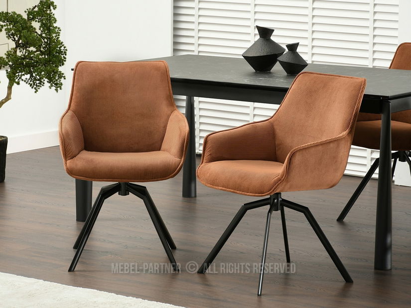 Stolica Liam (bakar + crna)