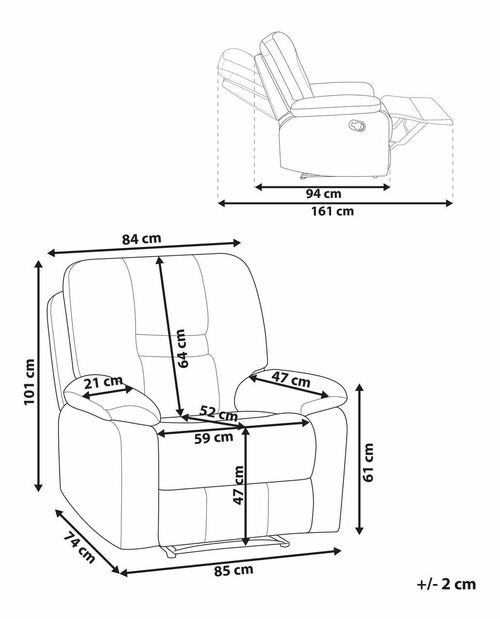 Fotel Barnet (fehér)