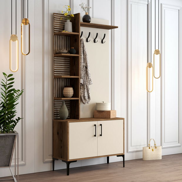 Predsieňová stena Valery 4 (Orech + Krémová)