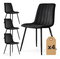 Set 4 scaune de sufragerie Lingoo (negru)