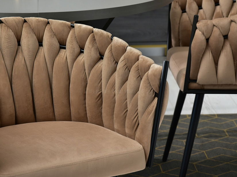 Jedálenská stolička Radio (cappuccino + čierna)