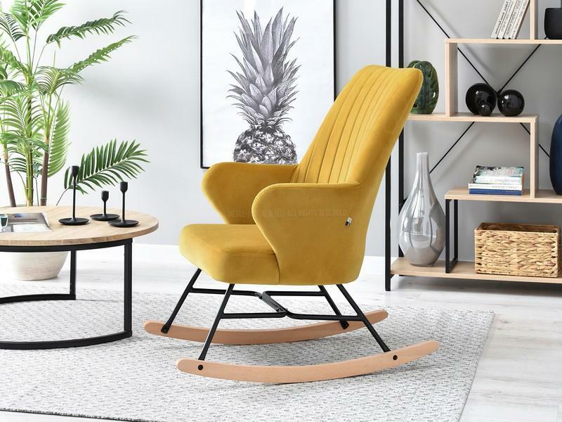 Kreslo Florida (horčicová + buk biely)