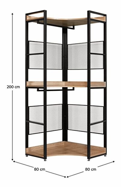 Raft KILOM (acacia + negru)