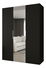Šatníková skriňa 150 cm Mirabella 2 (čierna + kašmír)