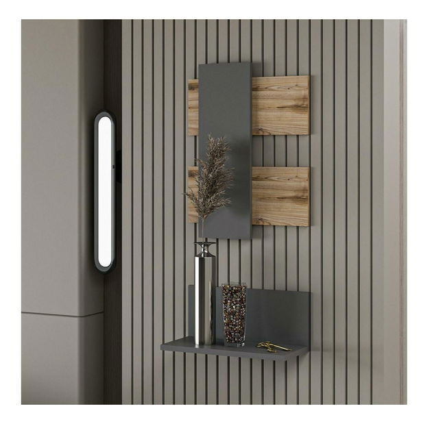 Polica Tutuba 3 (hrast + antracit)