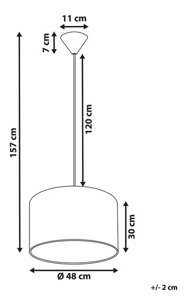Závesná lampa DACAL (modrá)