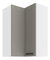 Dulap superior de bucătărie, de colț Lucid 60x60 GN-90 2F (90°) (Cadru: alb + front: mdf claygrey)