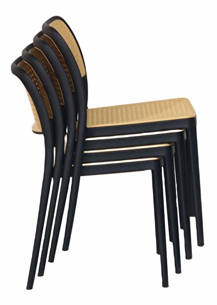 Blagovaonska stolica RAVIN (crna + bež)