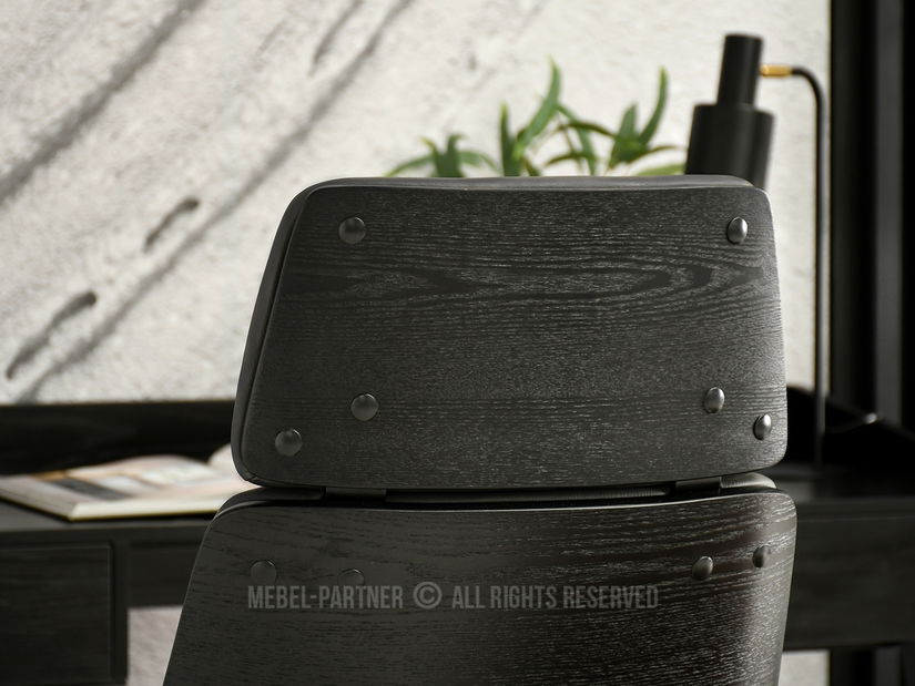 Fotelja Clementine (crno drvo + siva)