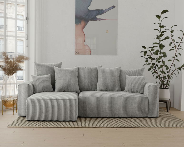 Rohová sedačka Denia (L) (svetlosivá)