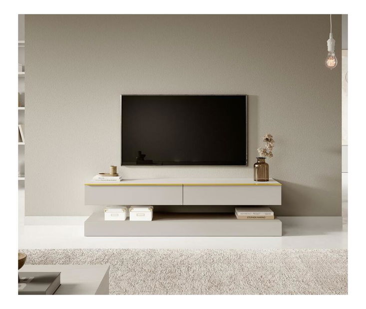 TV skrinka/stolík Hilde (sivobéžová)