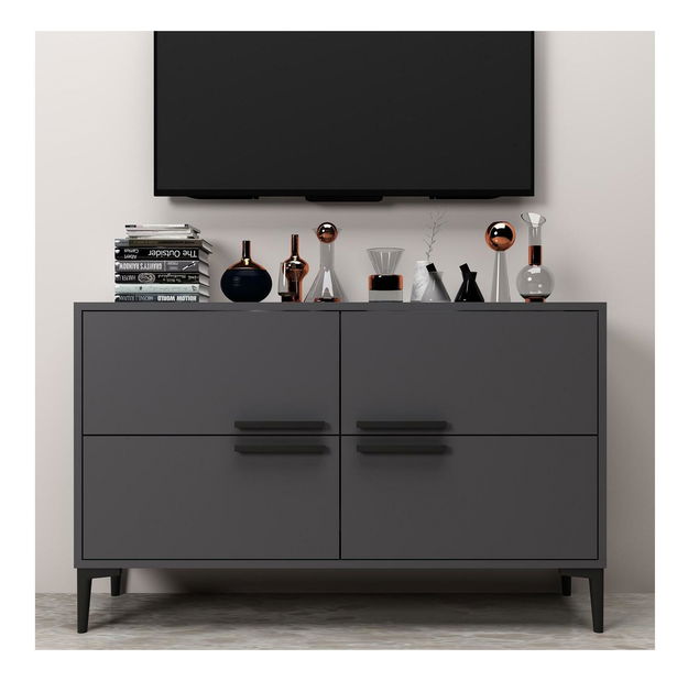 TV asztal/szekrény Kipobu (antracit) 