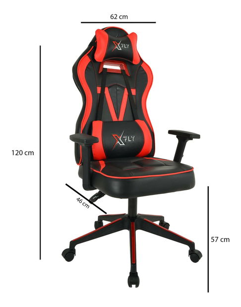 Irodai gamer szék Vamivo 4 (piros + fekete) 