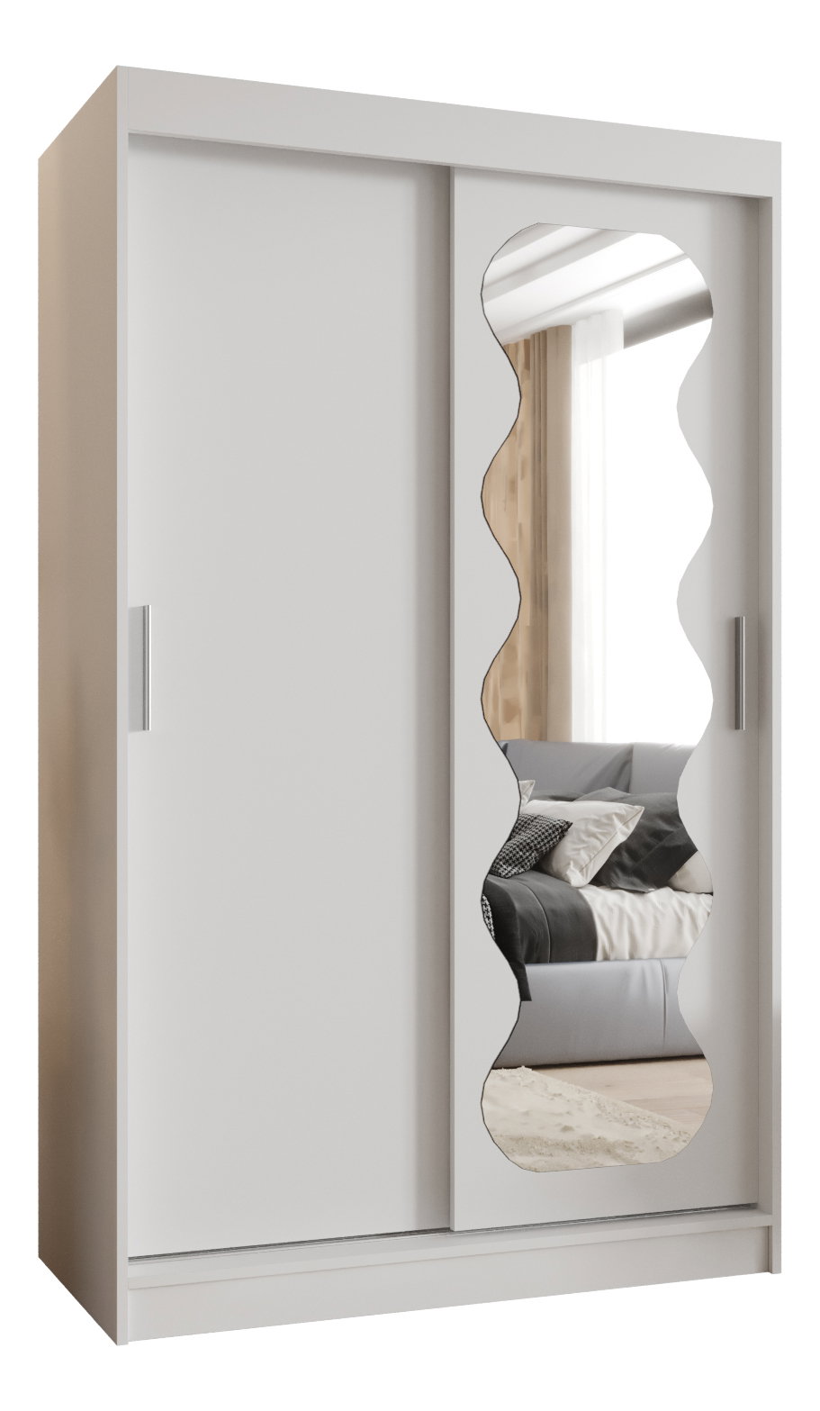 Dulap de haine 120 cm Spock (alb)