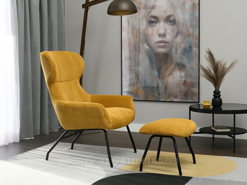 Fotelja Condor (žuta + crna)