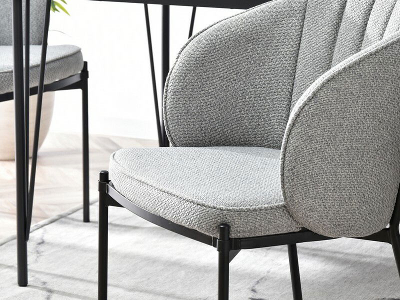 Scaun Felix (gri + auriu)