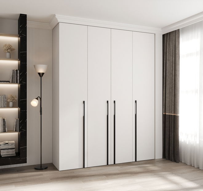 Dulap de haine 190 cm Carmela 40-3 (alb + Negru)