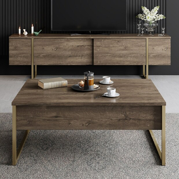 Mobilier living Luna (Nuc + Auriu)