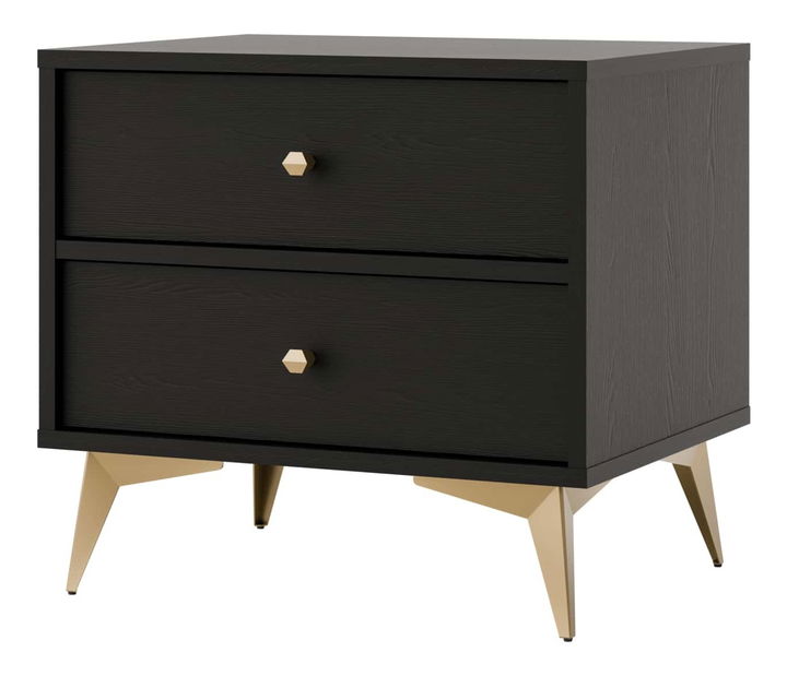 Éjjeliszekrény Tokyna (fekete)