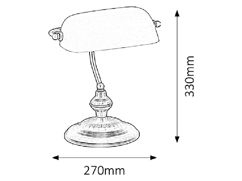 Stojanová lampa Bank 4037 (saténová chrómová + biela)