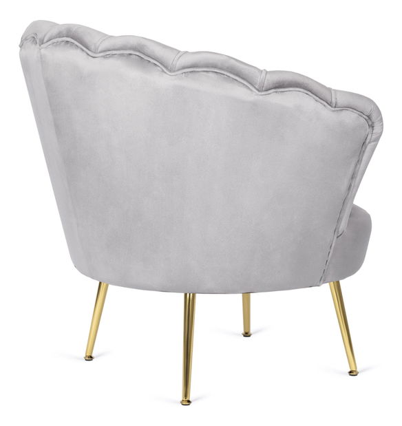 Kreslo Guarida (sivá) (s taburetkou)