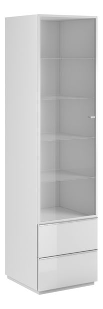 Vitrină Henry Typ 05 (alb + alb lucios)