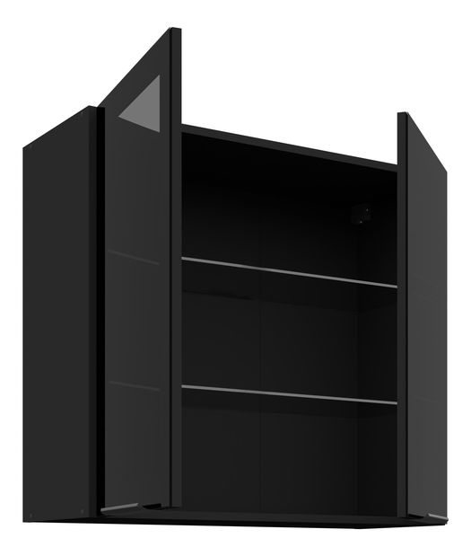 Dulap superior de bucătărie Sienla 80 GS 72 2F (negru mat)