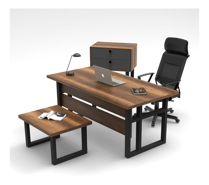 Set mobilier birou Minnie 8 (nuc baroc + antracit)