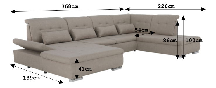 Rohová sedačka U Remza (béžová) (L)