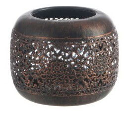 Svietnik Jolipa Na čajovú sviečku (9x9x8cm) (Hnedá)